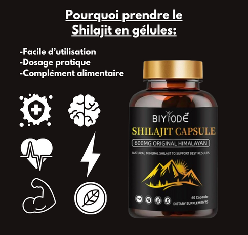 Shilajit en capsules (60 capsules)